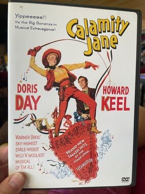 Calamity Jane Doris Day & Howard Keel DVD - Red, Yellow, Black Artwork